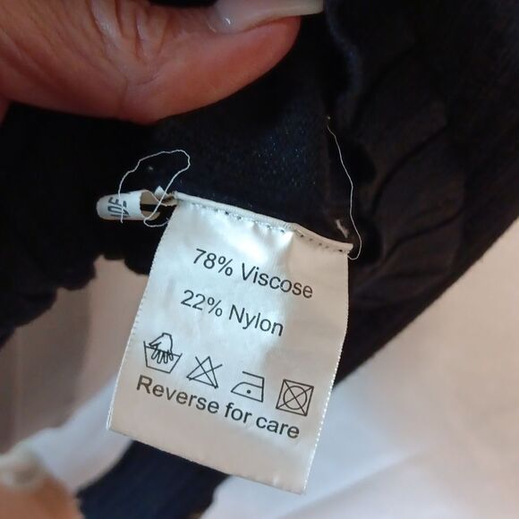 Belldini Black Zebra Trim Rhinestone Zipper  Sweater - Picture 6 of 8